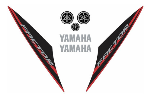 Kit Adesivo Compativel Yamaha Ybr Factor 2014 Vermelha 0484