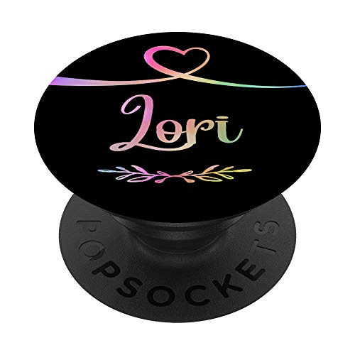 Arco Iris De Corazón Lori Personalizado Nombre Black T4v6k