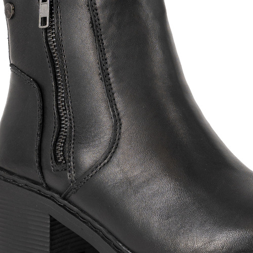 Botin De Cuero Gaby Negro Alquimia