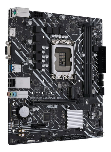 Motherboard Asus Prime H610m-k D4 Csm Ddr4 Intel 1700 12va Color Negro
