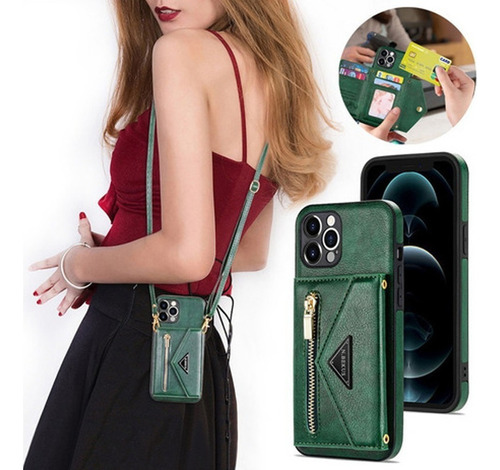 L20 Funda Piel Para iPhone Carcasa Diseño De Bolsa Con