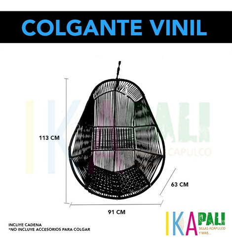 Imagen 4 de 6 de Sillas Acapulco Colgante Vinil **envio Gratis**