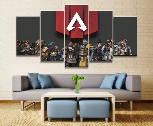 Quadro Decorativos Jogo-dark-souls Com 5 Peças 130x65 8