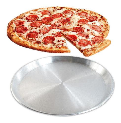 Pizzera Aluminio 30 Cm - 6 Porciones Molde Para Pizza 