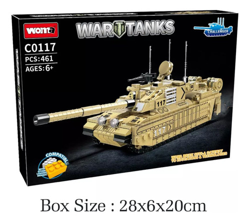 Juego De Bloques Armable World Tank- 11 Woma
