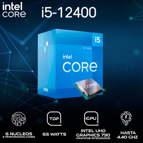 Pc Trabajo Intel Core I5 12400 16g Ram 500 Ssd Completa Wifi