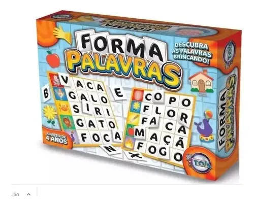 Jogo Educativo Pedagógico Forma Palavras Com 120 Letras