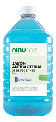 Jabon Liquido Para Manos Antibacterial Desinfectante Ninu 5l Aroma Mora Azul