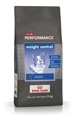 Alimento Royal Canin Club Performance Weight Control Para Perro Adulto Todos Los Tamaños Sabor Mix En Bolsa De 15 kg