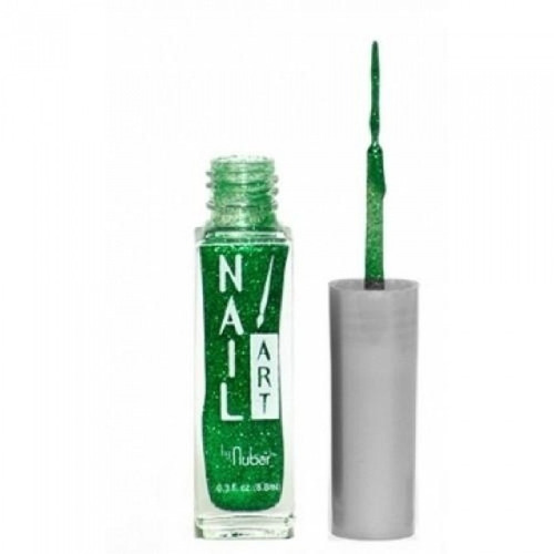 Esmalte Nubar Nail Art Grass Green Glitter Novo Nf
