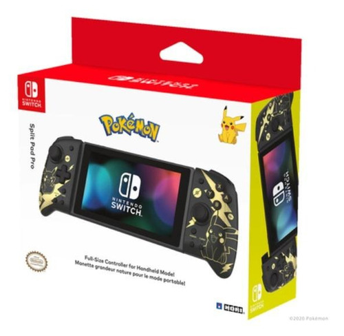 Imagen 4 de 4 de Control joystick Hori Split Pad Pro pokémon pikachu black & gold