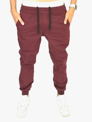 calça jogger bordo