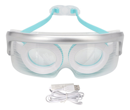 Masajeador De Ojos Con 3 Luces Led, Compresa Caliente Con Vi