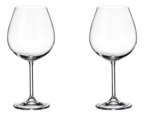 Imagen 3 de 7 de Copa Copon Vino Cristal Bohemia Colibrí 650ml Set X 12