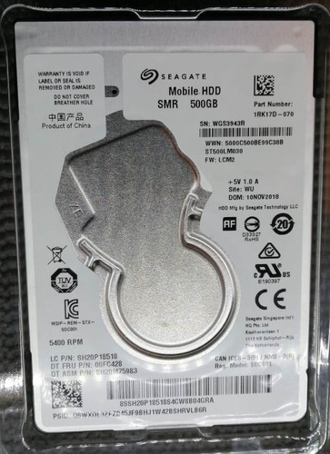 Disco Duro Seagate 500gb Sata 3 6gb/s St500lm030 Para Laptop