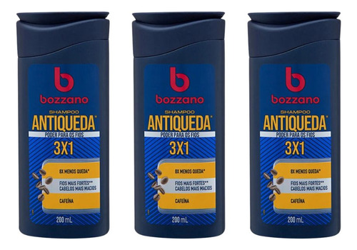 Shampoo Bozzano Antiqueda 200ml - Kit C/ 3un