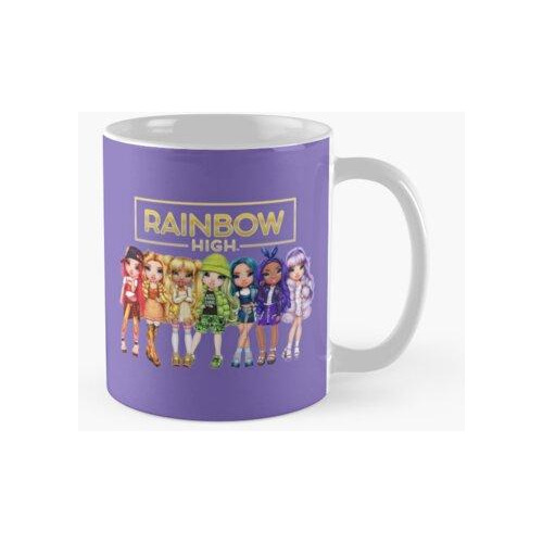 Taza Personajes Principales Y Logotipo De Rainbow High Calid