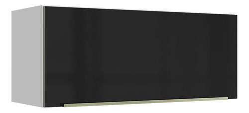 Alacena Gabinete Superior Cocina Madesa 1 Puerta Lux 80cm Color Blanco/Negro 07