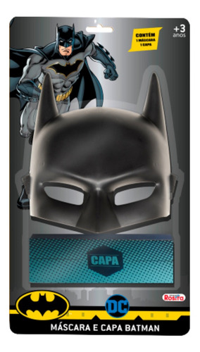 Imagem 2 de 3 de Fantasia Super Herói Batman Aventura Com Acessórios Rosita