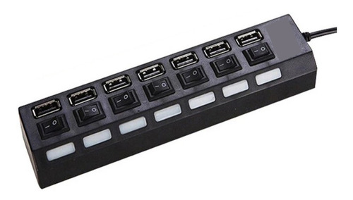 Hub Usb 2.0 Multi Contactos 7 Puertos 32bit Soporta 500gb