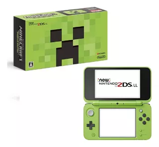 New Nintendo 2ds Ll Minecraft Creeper Edition - New 2ds Edição Especial Minecraft Verde