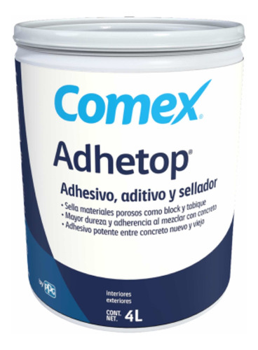 Galón Adhetop Comex Aditivo Adhesivo Y Sellador Para Concret