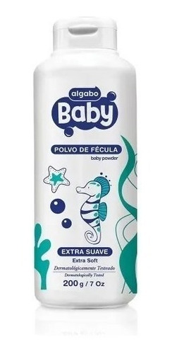 Polvo De Fecula Talco Extra Suave Algabo Baby 200g