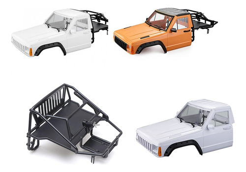 Cabina De Coche Rc Y Media Jaula Trasera Para 1/10 Rc Crawle