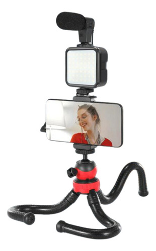 Kit De Video Vlogging Youtube Soporte + Trípode Microfono
