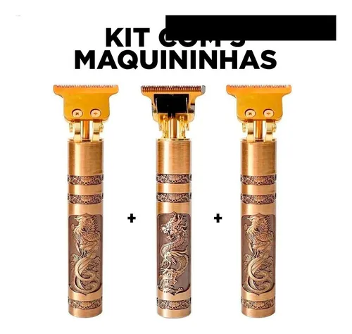 Kit con 3 máquinas para recortar barba de dragón y cortar pelo