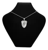 Comprar Cadena Y Dije Escudo Fútbol Grande Plata 925 Club Atlético River Plate 45 Cm