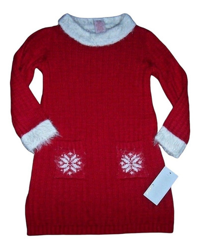 Ropa De Navidad- Sweters Tipo Vestido Rojo - Camilla