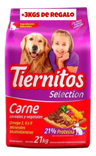 Tiernitos Selection Perro Adulto Carne X 24 Kgs