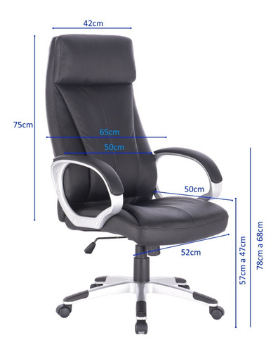 Imagen 3 de 5 de Sillon Ejecutivo Silla Pc Oficina Gerencial Escritorio