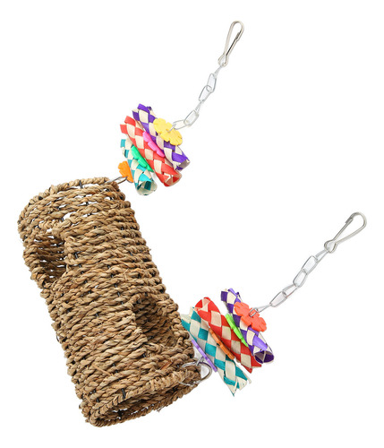 Brinquedo De Tecido Bird Tunnel House Grass Chewing Relaxing
