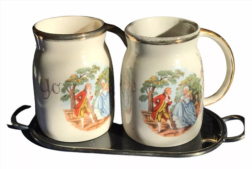 Plato De Vitrina Con Tasa Coleccion  Aleman Germany Sellado