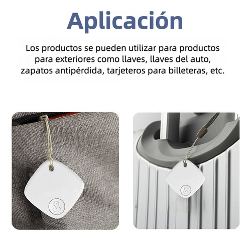 Rastreador espía pequeño para llavero, funda para mascotas, iPhone, color: blanco