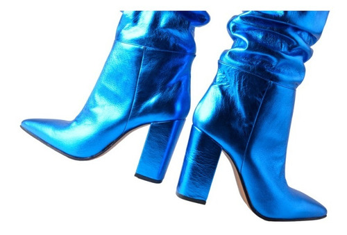 Imagen 9 de 10 de Botas Botines De Cuero De Mujer Taco - Sunset - Ferraro