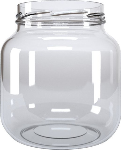 Frasco De 1.8 Ltr. De Vidrio Con Tapa Blanca (2 Pz)