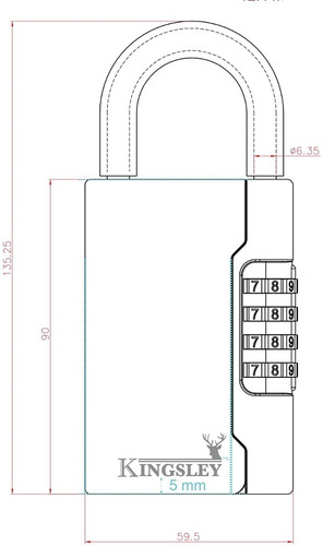 Imagen 4 de 5 de Candado Kingsley Lockbox Para Guardar Llaves