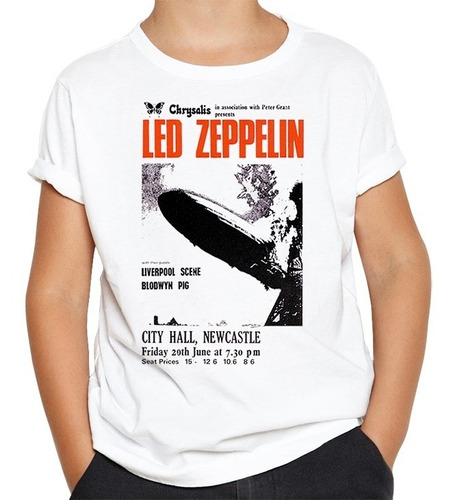 Remera Led Zeppelin Rock Niño Algodón