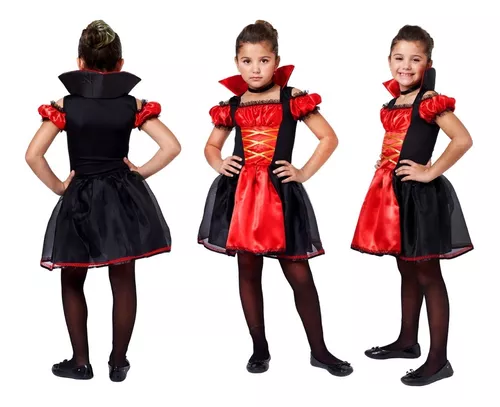 Fantasia de Vampira Infantil Halloween