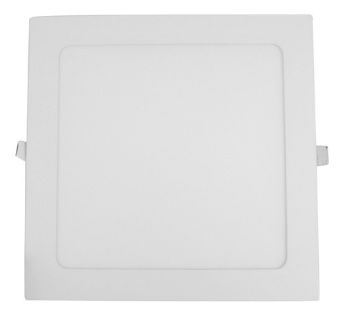 Panel Led Cuadrado Sanelec Para Empotrar 18w Luz Fria 6500k Color Blanco