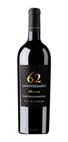 Vino Aniversario 62 - Primitivo Mand - - mL a $275