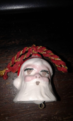 Papa Noel Santa Claus Navidad Figura Campanita Ceramica