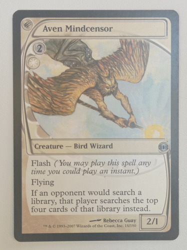 Carta Magic Aven Mindcensor [future Sight] Mtg Bird Wizard