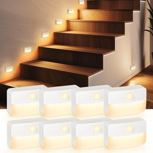 Sensor De Movimento Stair Light Guankai, Pacote Com 8, 40 Lú