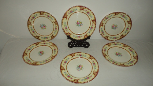 Plato Llano Ingles Antiguo Divino Diseño Floral 25cm Vealo (Usado)