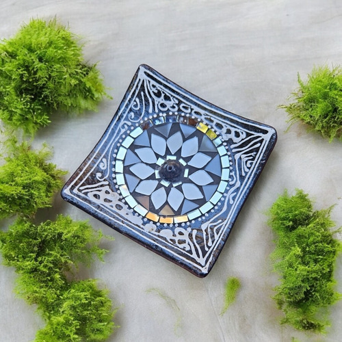 Porta Sahumerios Espejos Venecitas Cuadrado 10cm Aprox