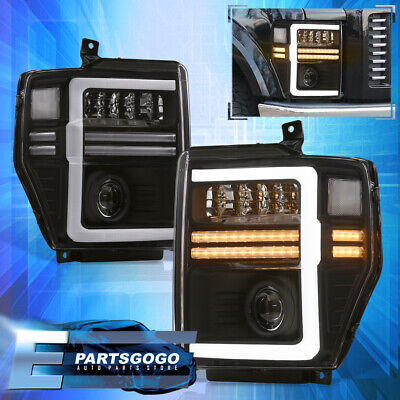 For 08-10 Ford F250 F350 Superduty Black Sequential Led  Aac